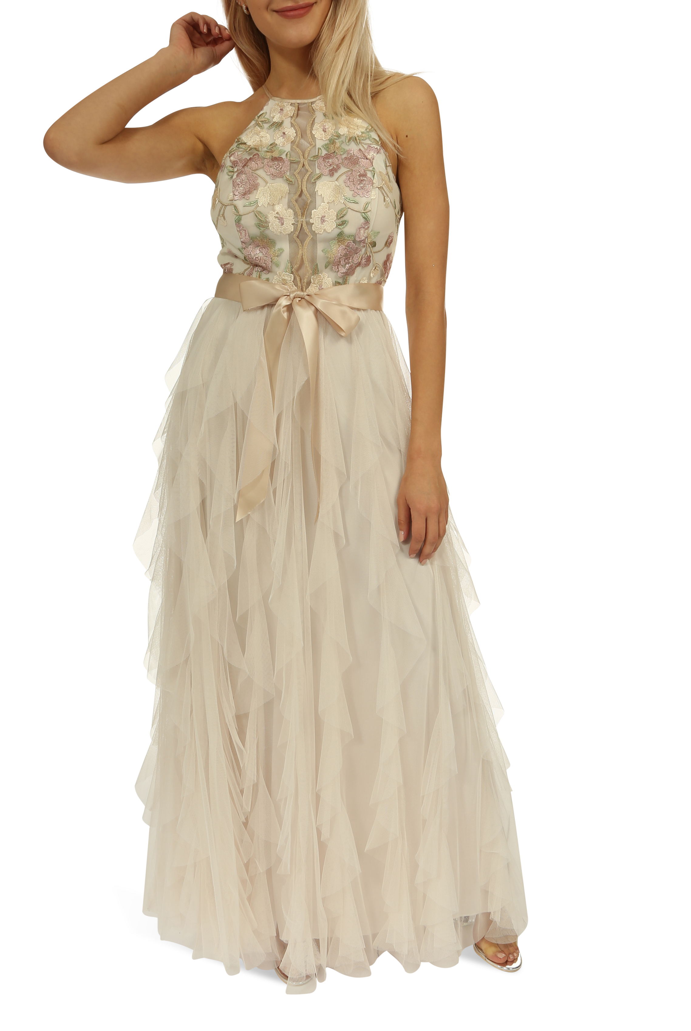 Teeze Me Juniors Sleeveless Embroidered Dress