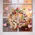thumbnail image 4 of Mother's Day Spring Wreath for Front Door, Mother's Day Decoration with Red White Artificial Flowers and Burlap Bow, Mother's Day Decorations Indoor & Outdoor Use, 4 of 9