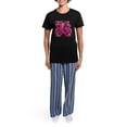 thumbnail image 4 of CafePress - Pink Octopus Women's Dark Pajamas - Women's Short Sleeve Print T-Shirt and Pants Dark Cotton Pajama Set, 4 of 7