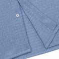 thumbnail image 4 of COSFO Beach Men Button Down Shirt Summer Blue Short Sleeve Shirt Vacation Casual Loose Fit Collared Shirts for Men L, 4 of 9