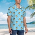 thumbnail image 5 of Haiem Sea Turtle Printed Hawaiian Shirt for Men - Men’s Casual Beach Summer Shirts - Stretch Fabric with Modern Fit-Medium, 5 of 9