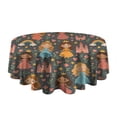 thumbnail image 5 of Colorful Princess Castle Pattern Round Tablecloth 60"x60",Wrinkle Wipeable Table Cloth for Kitchen Dining Room Picnic Patio Party, 5 of 6