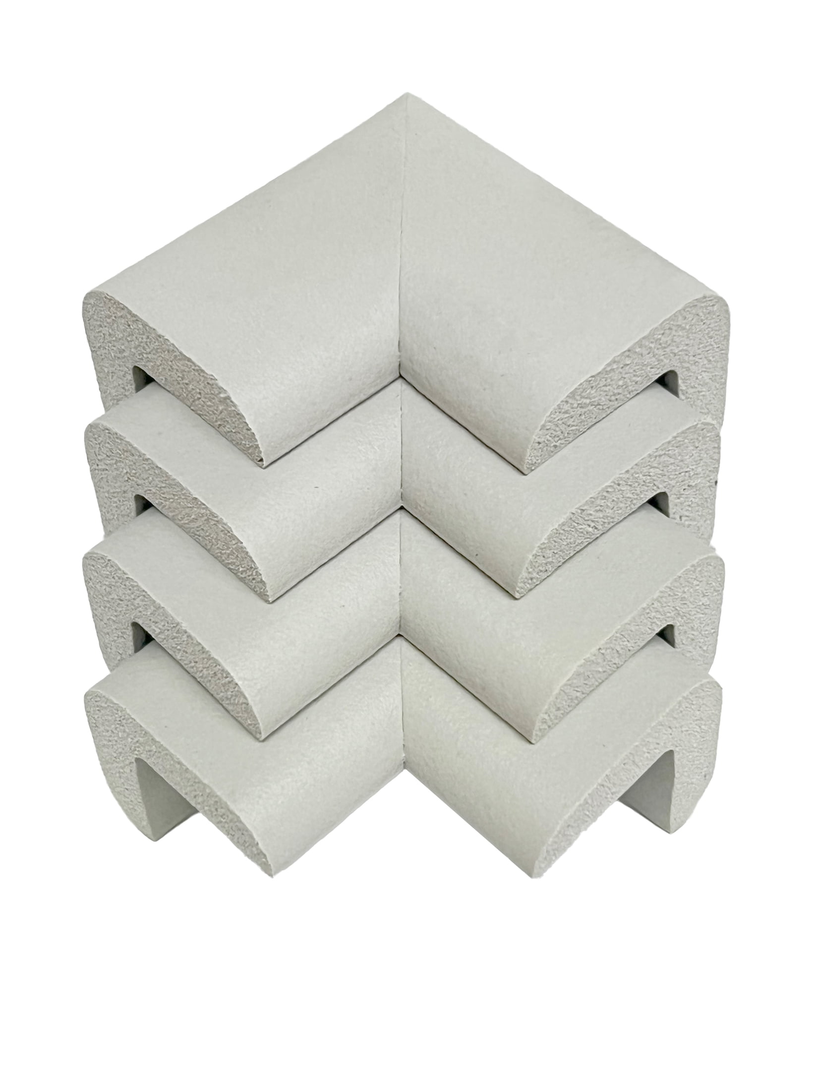 (4 pack) KidKusion Foam Rubber Corner Guards, for Sharp Corners, Tables, Furniture, 4 CT, Gray, Toddler