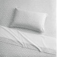 thumbnail image 2 of Brielle Home Flannel Sheet Set 100% Cotton with Elastic Deep Pockets, King, Snowflake Lunar Grey, 2 of 3