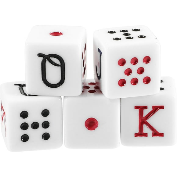 Shisuyan 5 Pcs dés de Poker KTV dés de Pub Accessoire de dés de Jeu Drôle dés de Poker à 6 Côtés