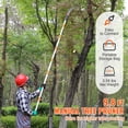thumbnail image 6 of Manual Pole Saw,4.6-9.8 ft Extendable Tree Pruner, Sharp Steel Blade for High Branches Trimming, Manual Branch Trimmer with Lightweight Aluminum Alloy Handle, for Pruning Palms and Shrubs, 6 of 10