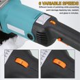 thumbnail image 4 of Mistaha Electric Car Polisher Machine Set with Wool Buffer and Sponge Pads - High Quality Motor, Comfortable Handle, Multi-functional Design - Perfect for Car Polishing, Metal Rust Removal, and, 4 of 6