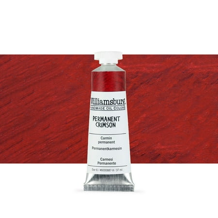 UPC: 0877463006920 | Williamsburg Handmade Oil Paint 37ml Permanent Crimson