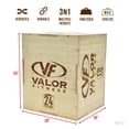 thumbnail image 2 of Valor Fitness Plyo Box - Wooden Plyometric Jump Box -Strength Conditioning Training- 18” x 20” x 24" Home Gym Workout, 2 of 8