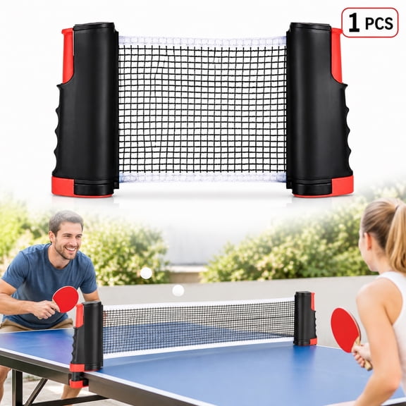 Retractable Ping Pong Net, Portable Table Tennis Net and Post Set Extendable to 65 in for Indoor and Outdoor Any Table