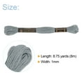 thumbnail image 2 of Uxcell 12 Skeins Embroidery Floss 8m Each Long Fiber Cotton Cross Stitch Thread Grey, 2 of 6