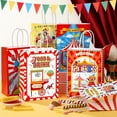 thumbnail image 3 of 48 Pcs Carnival Party Favors Gift Treat Bags Clown Circus Goodie Candy Bags with Paper Handles for Circus Carnival Themed Birthday Party Supplies Decorations, 3 of 14