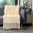 thumbnail image 2 of SAFAVIEH Faux Fur Alexi 20" x 80" Solid Bed Throw Runner, Grey, 2 of 5