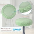thumbnail image 3 of Uxcell Stool Covers Round, Elastic Bar Stool Covers Washable Stool Cushion Slipcover Stretchy Bar Chair Seat Cover for Chair Green 11"-14", 3 of 7