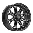 thumbnail image 3 of 4PLAY Wheels 4P83 22 Inch Rims and Tires Fit 6x135 & 6x139.7 22x9 Gloss Black Brushed with Tinted Clear - TerraMax RT 285/45-22 (Set of 4), 3 of 5