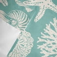 thumbnail image 5 of Window Valance for Kitchen,Summer Ocean Starfish Shell Rod Pocket Curtain Valances Short Curtains Drapes Panel,Marine Creature on Green Window Treatment Topper for Living Room Bathroom Bedroom Home, 5 of 9