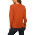 thumbnail image 5 of UKAP Women V Neck Buttons Sleeve Knitwear Lady Long Sleeve Soft Basic Knit Lightweight Fall Pullover Sweater Plus Size, 5 of 5