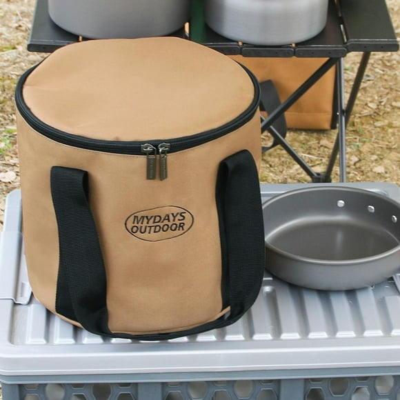 Bolsa de transporte de utensilios DYNWAVEMX para acampar al aire libre de Tela Oxford redonda impermeable