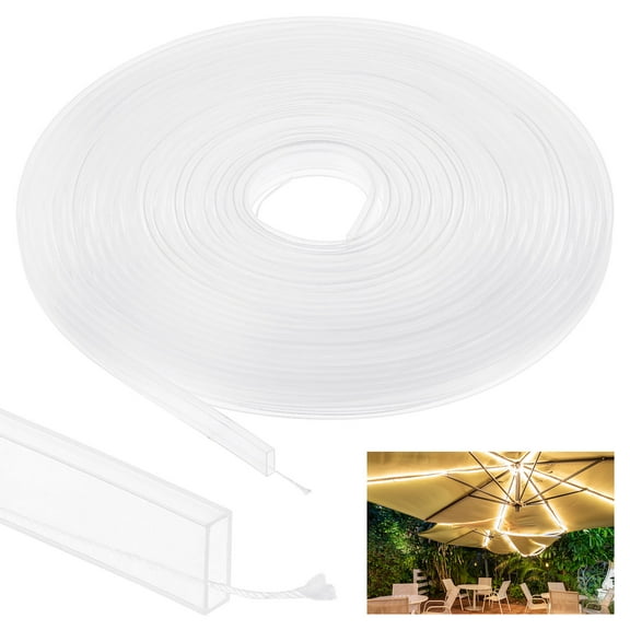 Uxcell Silicone Tube Sleeve, 66ft/20Meter 10mm for Strip Lights