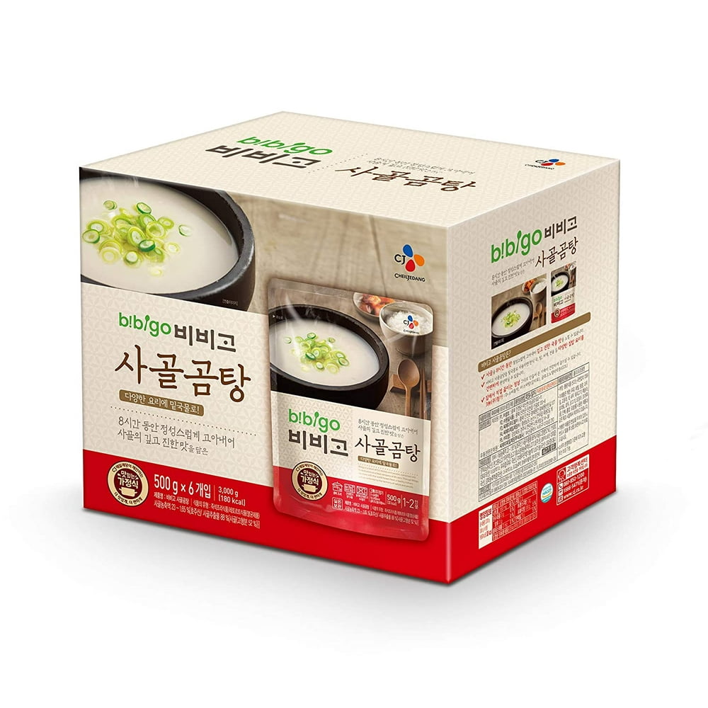 bibigo Korean Beef Bone Broth Soup, ReadytoEat, 17.6 Ounce (6Pack