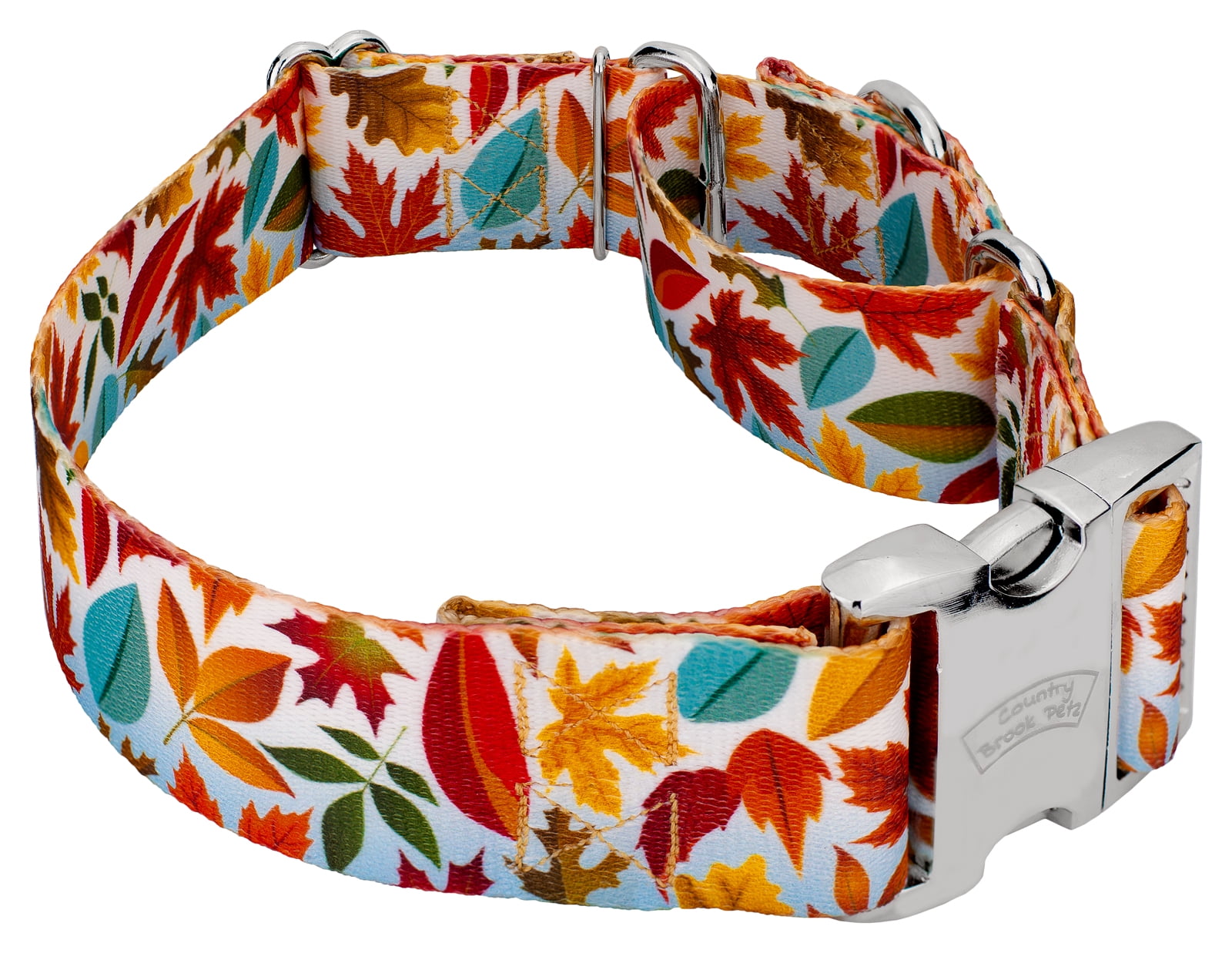 Country Brook Petz® 1 1/2 inch Brisk Autumn Martingale with Premium Buckle, Medium