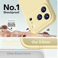 thumbnail image 3 of Funda de Silicona Premium, Forro de Microfibra, a Prueba de Golpes, para iPhone 17 Pro 6.3", Amarillo Crema, 3 of 7