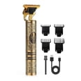 thumbnail image 1 of Rasuradora De Cabello Cortadora Trimmer Vintage Yyt-010 Craneo Recargable USB Profesional Para Hombre Alta Potencia 7000 RPM 2 Horas Del Uso Perfiladora Impermeable Menos Ruido Dorado, 1 of 7