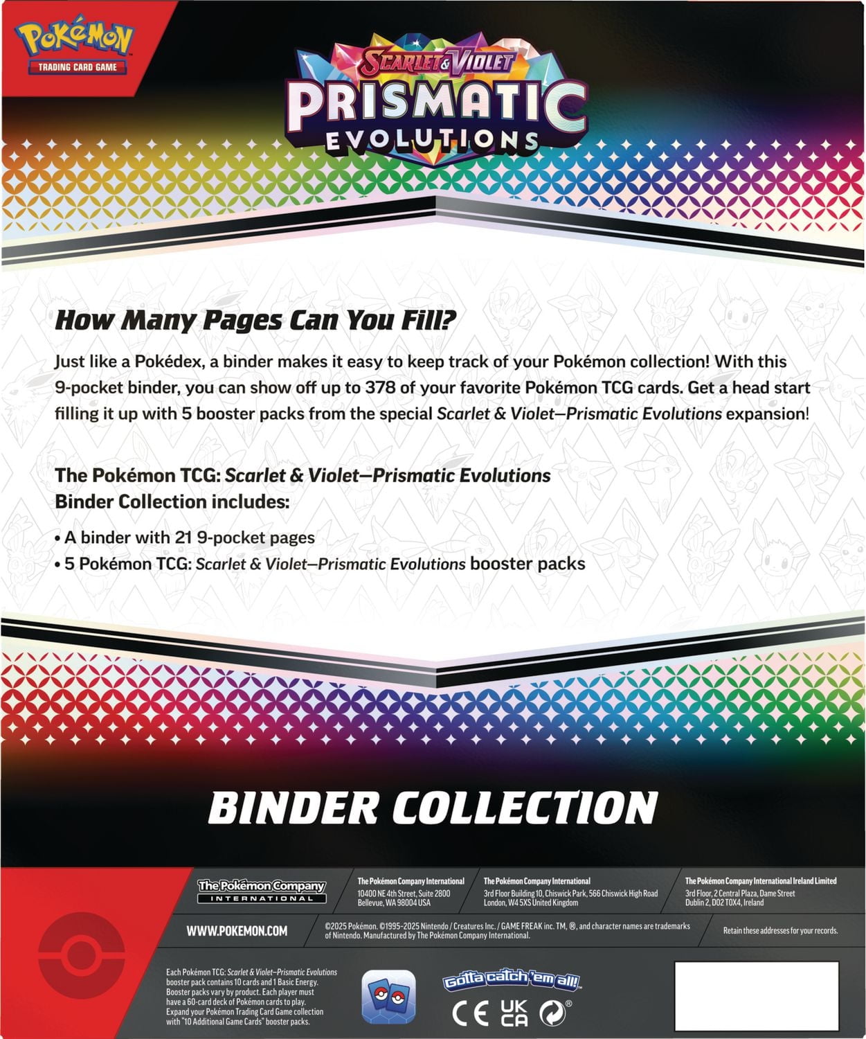 Scarlet & Violet—Prismatic Evolutions Binder Collection