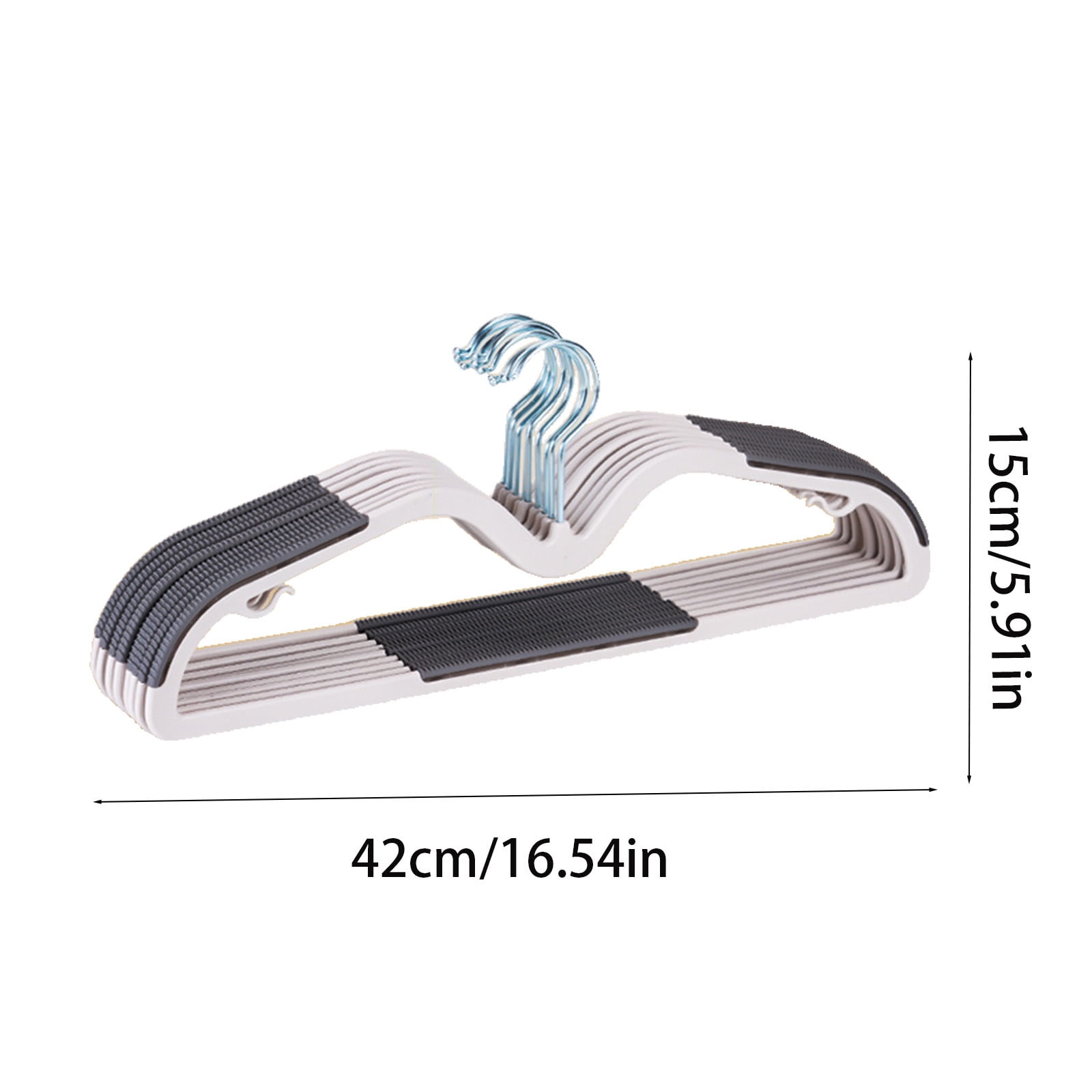 VWRXBZ Clothes Hanger, 16.53x5.91x0.78 Inch Short Neck Hanger Non-slip Thickened Clothes Hanger Household Storage Rack Hanger Creates The GoodHanger Space Saving Wardrobe Universal Hanger 10pcs