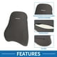thumbnail image 2 of Almohada de Soporte Lumbar para Cuello de Automóvil de Todas las Estaciones Unique Bargains Espuma Viscoelástica Diseño Ergonómico 48x39x10.5cm Gris 1 Pc, 2 of 6