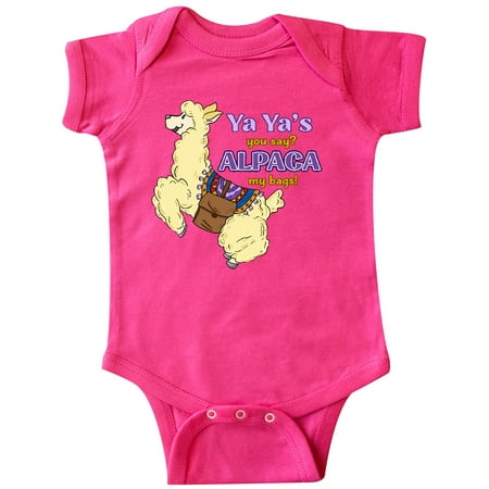 

Inktastic Ya Ya s You Say ALPACA my Bags with Cute Jumping Alpaca Gift Baby Boy or Baby Girl Bodysuit