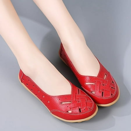 

Women s with Soft Sole Platform and Out Design Lightweight Slip On Casual Flats-38