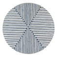 thumbnail image 4 of GLN Rugs Teos - Contemporary, Machine Washable Area Rug - 5'3" Round Blue Ivory Home Carpet, 4 of 6