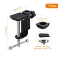 thumbnail image 2 of Uxcell 1Pcs Abrazaderas de escritorio en forma de C Soporte de montaje universal Adaptador ajustable C-Clamp para accesorios de soporte de micrófono, Negro, 2 of 6