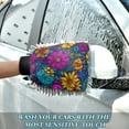 thumbnail image 6 of Microfiber Car Wash Gloves With Chenille & Polyester Terry Scratch-Free Cleaning Elastic Cuffs Colorful Wildflowers, 6 of 8