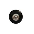 thumbnail image 2 of Black Round Ceramic Knobs Set Of 2 With Metal Detailing, 2 of 2