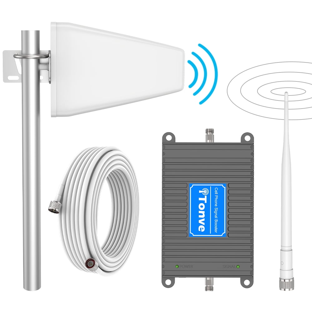 Home Cell Phone Signal Booster Dual Band 700MHz Band 13/12/17 FDD Mobile Signal Repeater Amplifier Antenna Kits Improve 4G LTE Data Rates Support Volte 