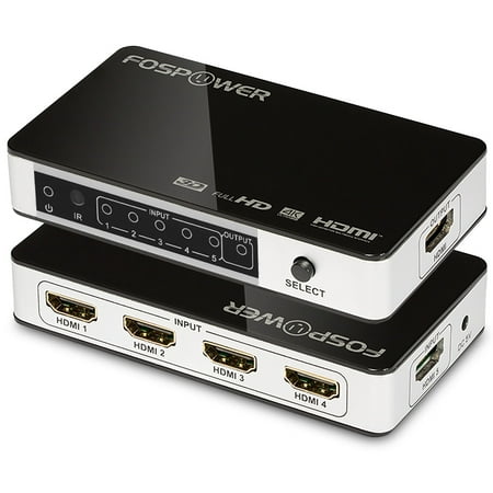 5 x 1 HDMI Switch [Ultra HD 4K x 2K], FosPower 5 Ports HDMI Switcher Box - 3D 1080p - Includes IR Remote Control & Power
