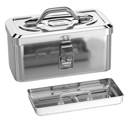 Stainless Steel Large Capacity Tool Box Industrial Heavy Duty Thickened Metal Box Household Hardware Storage Tool Box Stainless Steel Large Capacity Tool Box Industrial Heavy Duty Thickened Metal Box Household Hardware Storage Tool Box