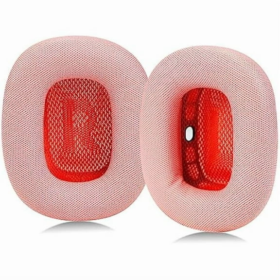 Ear Cushions for Apple AirPods Max Headphones Replacement Leather Earpads Sweat Proof Ear Cups Cushion Easy to Install with Magnet, Protein Leather and Memory Foam(Pink)