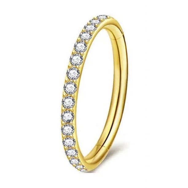Anillo de titanio para la nariz, oro rosa, 6-12 mm, anillo de titanio para la nariz, sencillo, multicolor