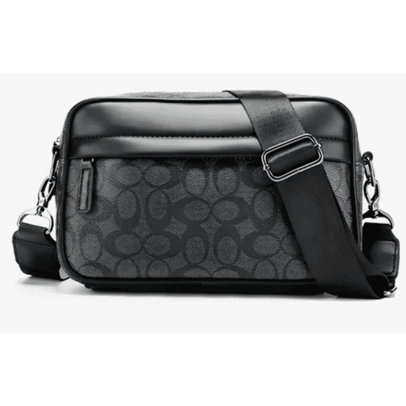 Bandolera Xtellar De Cuero De Los Hombres Bandolera De Hombro Color Negro