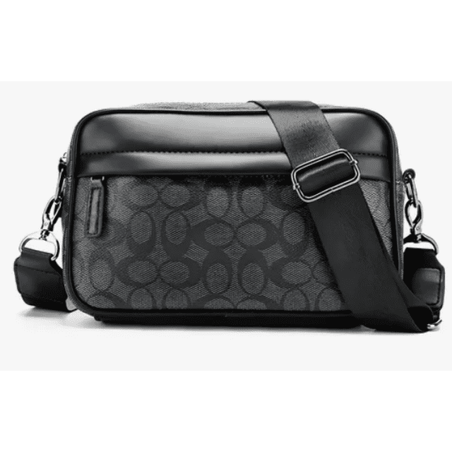 Bandolera Xtellar De Cuero De Los Hombres Bandolera De Hombro Color Negro