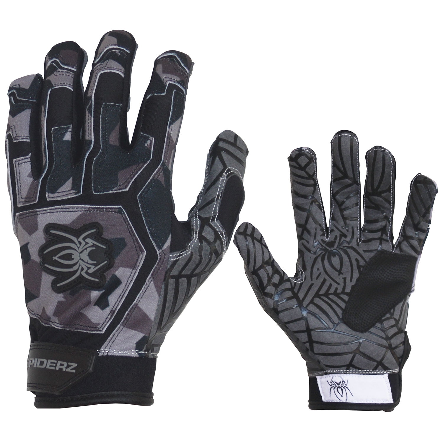Spiderz  Splinter Camo Baseball/Softball Batting Gloves, Blk