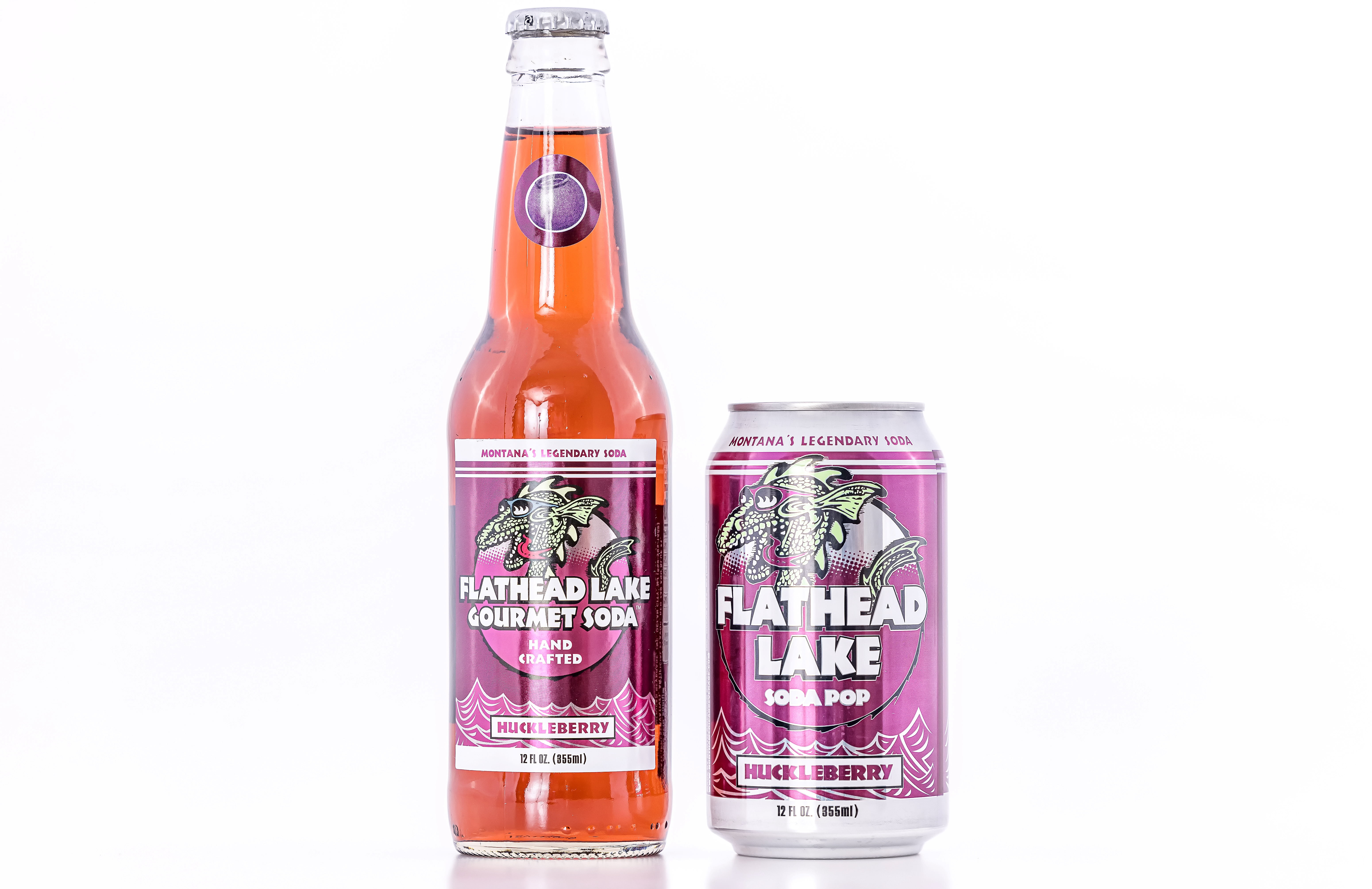 Flathead Lake Soda Pop (Huckleberry Cans) 24 Pack