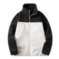 thumbnail image 1 of Puntoco Chaqueta Informal De Manga Larga Con Cremallera Y Bolsillo De Color Sólido, Cálida Y Gruesa Para Hombre, 1 of 2