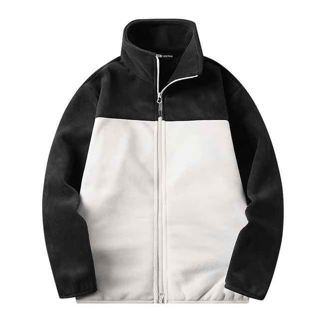 Puntoco Chaqueta Informal De Manga Larga Con Cremallera Y Bolsillo De Color Sólido, Cálida Y Gruesa Para Hombre