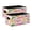 Flamingo-pink, variant on 2 Pack Foldable Felt Storage Cubes 10.1×6.3×4.7in Open Home Storage Bins for Organizing Shelf, Pastel Cosmos (2) Printed