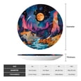 thumbnail image 2 of Cauagu Fantasy Cosmic Landscape Print Bone China Decorative Plate, Wall Mount Plate Holiday Decor Decorative Ceramic Plates with Stand Elegant Household Plates Decorative-8in, 2 of 6