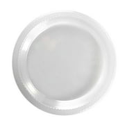Exquisite 9" Disposable Plastic Plates Bulk 100 Count Party Pack
